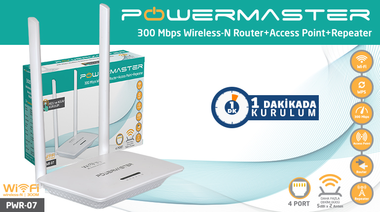 Powermaster PWR-07 – PWR-08 Access Point Kurulum